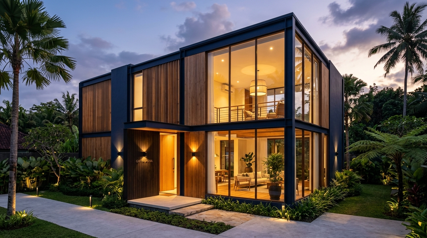 Fasad Modern Griya Asha Kost Mezzanine Premium